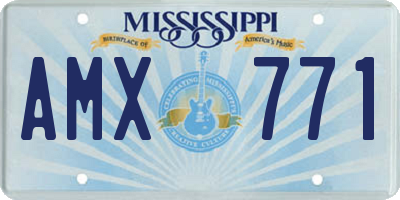 MS license plate AMX771