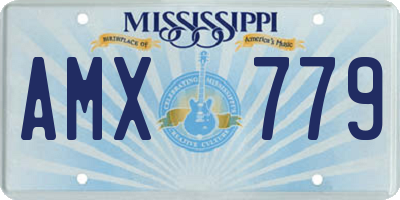 MS license plate AMX779