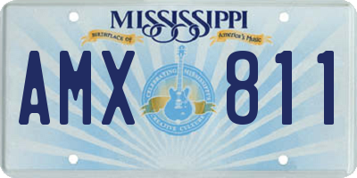 MS license plate AMX811