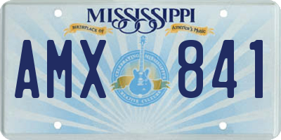 MS license plate AMX841