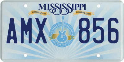 MS license plate AMX856