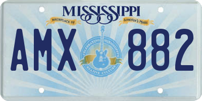 MS license plate AMX882