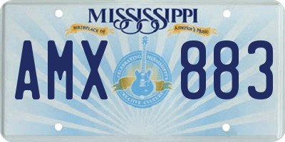 MS license plate AMX883