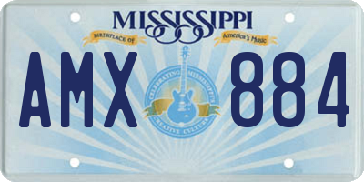 MS license plate AMX884