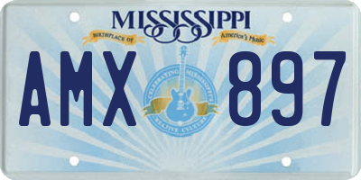 MS license plate AMX897