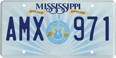 MS license plate AMX971