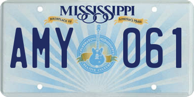 MS license plate AMY061