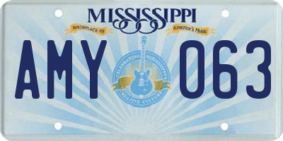 MS license plate AMY063