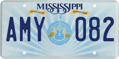 MS license plate AMY082