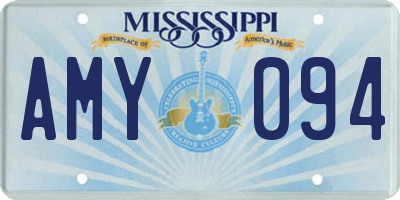 MS license plate AMY094