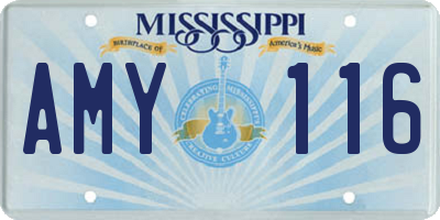 MS license plate AMY116