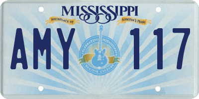MS license plate AMY117