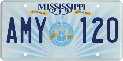 MS license plate AMY120