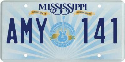 MS license plate AMY141