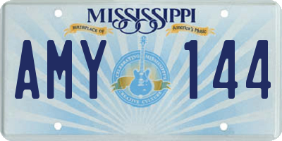 MS license plate AMY144