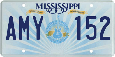MS license plate AMY152