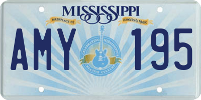 MS license plate AMY195