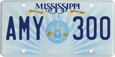 MS license plate AMY300