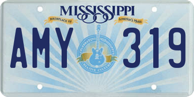 MS license plate AMY319