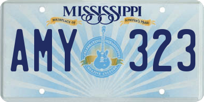 MS license plate AMY323