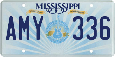 MS license plate AMY336