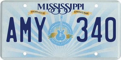 MS license plate AMY340