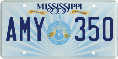MS license plate AMY350