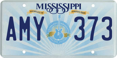 MS license plate AMY373