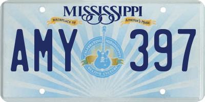MS license plate AMY397