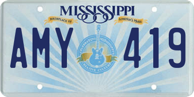 MS license plate AMY419