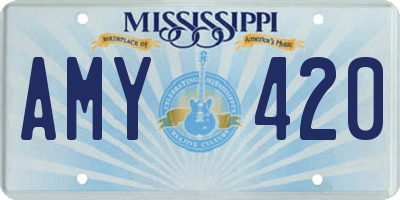 MS license plate AMY420