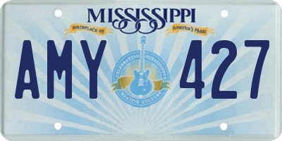 MS license plate AMY427