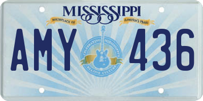 MS license plate AMY436
