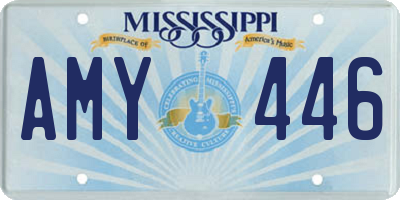 MS license plate AMY446