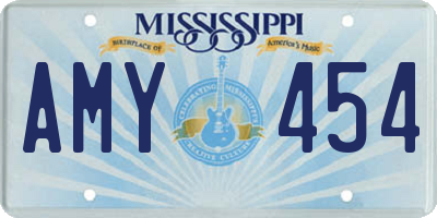 MS license plate AMY454