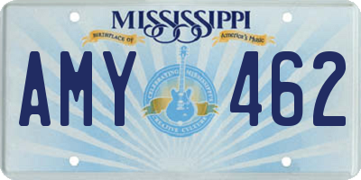 MS license plate AMY462