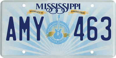 MS license plate AMY463