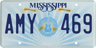 MS license plate AMY469