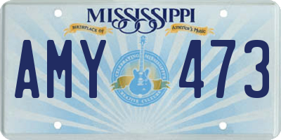 MS license plate AMY473