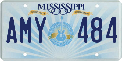 MS license plate AMY484