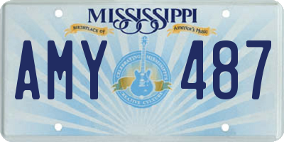 MS license plate AMY487
