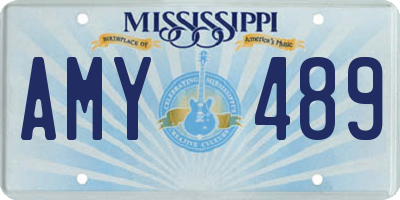 MS license plate AMY489