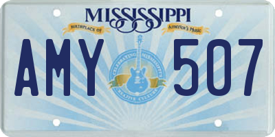 MS license plate AMY507