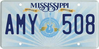 MS license plate AMY508