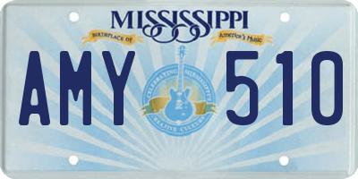 MS license plate AMY510