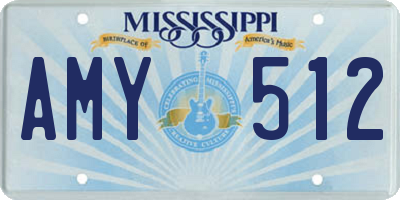 MS license plate AMY512
