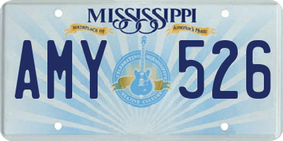 MS license plate AMY526