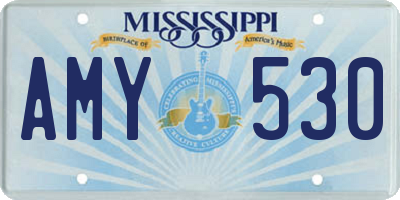 MS license plate AMY530