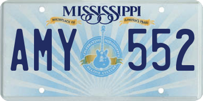 MS license plate AMY552