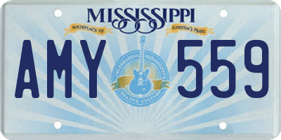 MS license plate AMY559